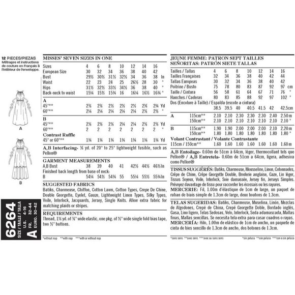 New Look 6264 Misses Dress Sewing Pattern Sizes 4-16 Project Runway Design - Picture 2 of 2